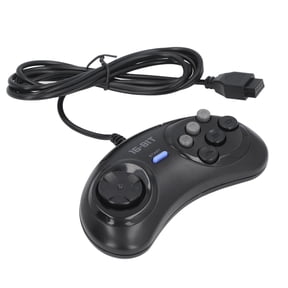Suodoka 9 Pin 16 Bit Plug and Play Small Ergonomic Game Controller Gamepad for Sega Genesis Classic Game Console Wired, 7.87 inches / 20 cm Length, 4.39 oz / 124.5 g Weight, Black Finish