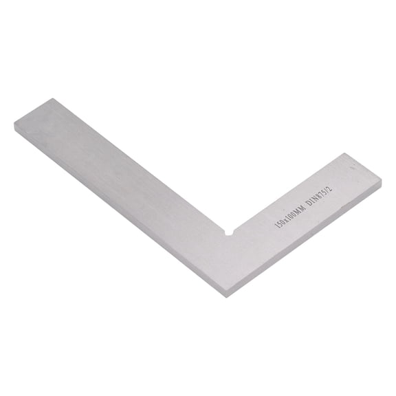 Suodoka 90 Degree Ruler Metal L Shape Square, Right Angle Measuring Tool for Machinist and Woodworking, 5.9 x 3.9 inches / 150 x 100 mm, Heavy Duty Measurement Instrument