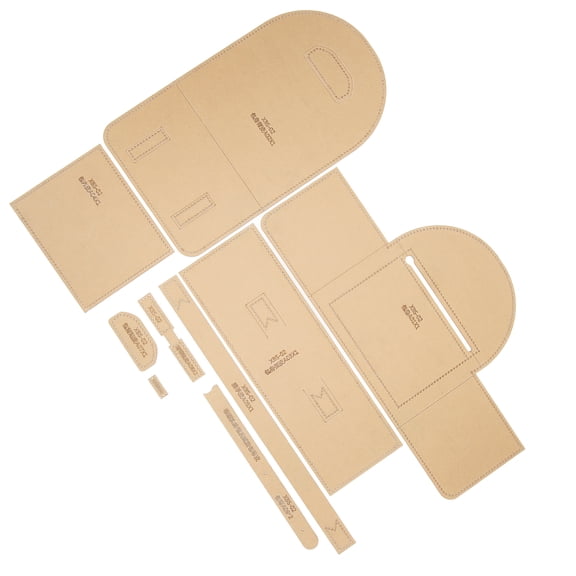 Suodoka 9Pcs Backpack Acrylic Template Kit, Transparent Miniature Leather Craft Stencils for DIY Handmade Casual Schoolbag Accessories (15.7 x 9.4 x 1.1 Inches / 40.0 x 24.0 x 3.0 cm)