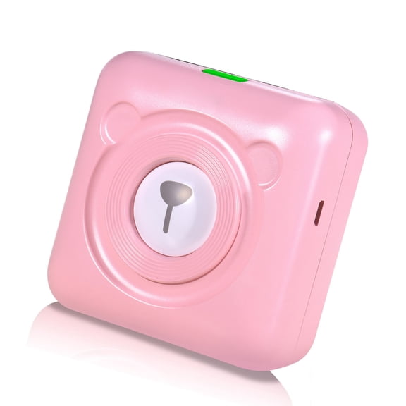 Suodoka A6 Mini Pocket Printer HD 304DPI Wireless BT Thermal Printer Picture Photo Label Memo Notes Journal Receipt Paper Instant Printer Sticker AR Photo Function Inkless Printing Pink