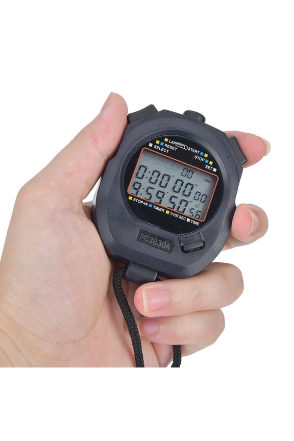 ABS Multifunction Sports Running Stopwatch Electronic Track and Field Countdown Stop Watch Timer for Coaches and Referees (3.24x2.45x0.91 inches / 82.2x62.3x23.0 mm) with Battery Included