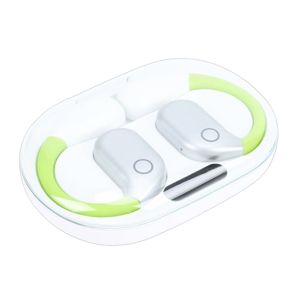 Suodoka AI Translator Earbuds Bluetooth Noise Canceling Real Time Translation Headphone Open-Ear Wireless with Built-in Mic Charging Case for Travel Business Learning, White (5.12 in / 13 cm)