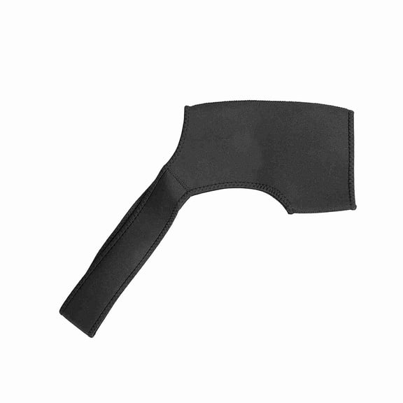 Suodoka Adjustable Shoulder Support Strap Protection Brace Keep Warm for Sports Injuries Pain Relief Arm Protection, Breathable T Cloth, Black, Size L