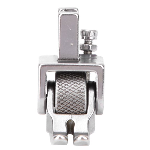 Suodoka Adjustable Thick Material Twisted Wheel Presser Foot For Flat Sewing Machine Accessories, Heavy Duty Steel Replacement Part, Silver