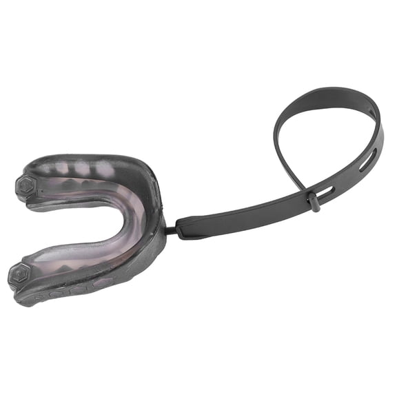 Suodoka Adult Mouth Guard for Sports Boxing Basketball Rugby Teeth Protector with Lanyard, Black