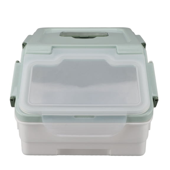 Suodoka Airtight Rice Container Thickened Storage Bin with Easy Open Lid for Kitchen Grain Flour Snacks Mint Green 10kg / 22lb (11.8 x 14.2 x 9.5 inches)