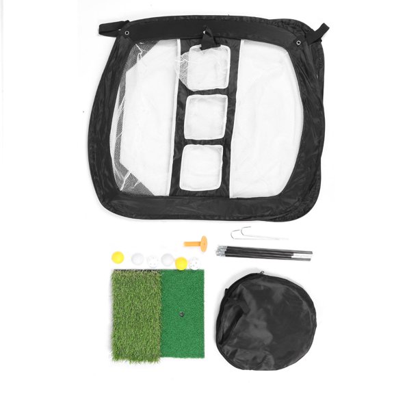 Suodoka AllinOne Home Golf Practice Net with Hitting Mat, Driving & Chipping Training, Durable Fiberglass Rods, Portable Bag