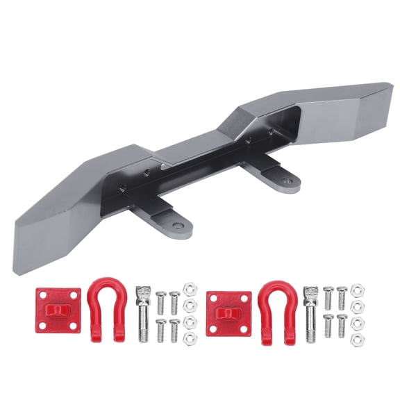 Suodoka Aluminium Alloy Front Bumper CNC Polished Surface DIY Upgrade Parts for 1/16 RC Car WPL B14 B16 JJRC Q60 Q61 Rock Crawler Accessories Replacement Titanium Color (5.3 inches / 13.5 cm)