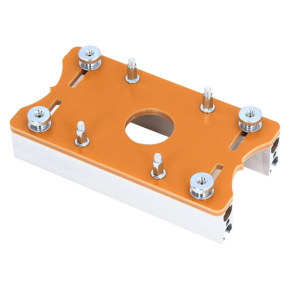 Suodoka Aluminum Alloy Router Table Insert Plate Kit, Woodworking Slotting and Trimming Machine Flip Plate, 19 x 12 x 6 inches / 48.3 x 30.5 x 15.2 cm Professional Cabinet Installation Jig Set