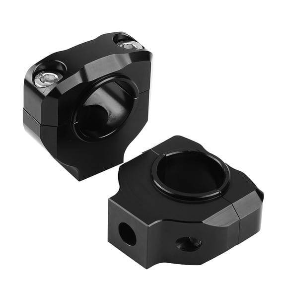 Suodoka Aluminum Alloy Universal Motorcycle Handlebar Mount Clamp Lifter Bar Riser 28mm / 1.1 inches for Dirt Bike ATV Replacement Parts, Black CNC Machined Finish, 1 Pair [cite: 1, 6]