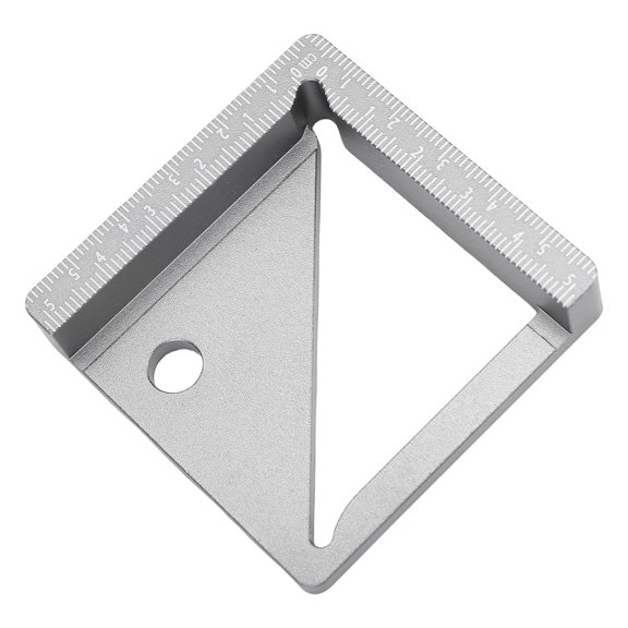 Suodoka Aluminum Alloy Woodworking Measurement Ruler Multifunctional Height Width Diameter Linear Angle Marking Carpenter Square Tool 45 90 Degree Center Finder, 2.36 x 2.36 x 0.51 Inches