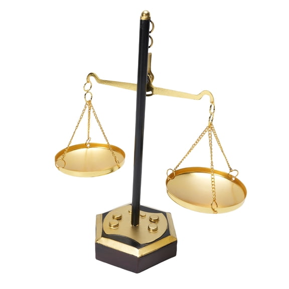 Suodoka Antique Weight Balancing Scale Metal Vintage Style Decorative Scale for Entryway Living Room Tabletop Ornament, 8.9 inches / 22.5 cm Iron Art Craft Figurine for Office Home Decor