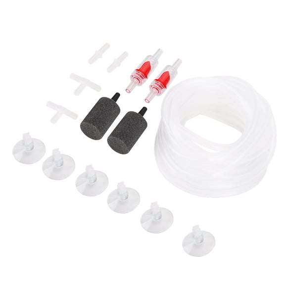 Suodoka Aquarium Air Pump Fittings Tube Suction Cup Fish Tank Oxygen Compressor Accessories Kit - Complete Set for Fresh and Saltwater Tanks, 10 inches / 25.4 cm