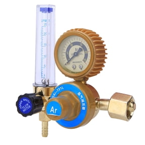 Suodoka Argon CO2 Mig Tig Flow Meter Regulator Pressure Gauge Welder Parts Heavy Duty Dual Gauge Flowmeter Welding Gas Regulator for Helium and Carbon Dioxide, 19 x 17 Inches / 48.3 x 43.2 cm