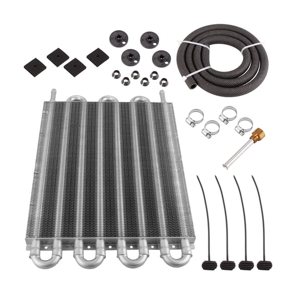 Suodoka Auto Air Conditioning Condenser Universal Tubular Aluminum Alloy 8-Row Modified Accessory - Silver