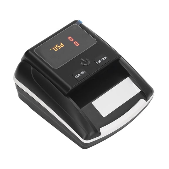 Suodoka Automatic Banknote Detector Portable USD EUR Counterfeit Bill Checker Machine with Built-in Battery (137x155x82mm / 5.4x6.1x3.2 inches) US Plug