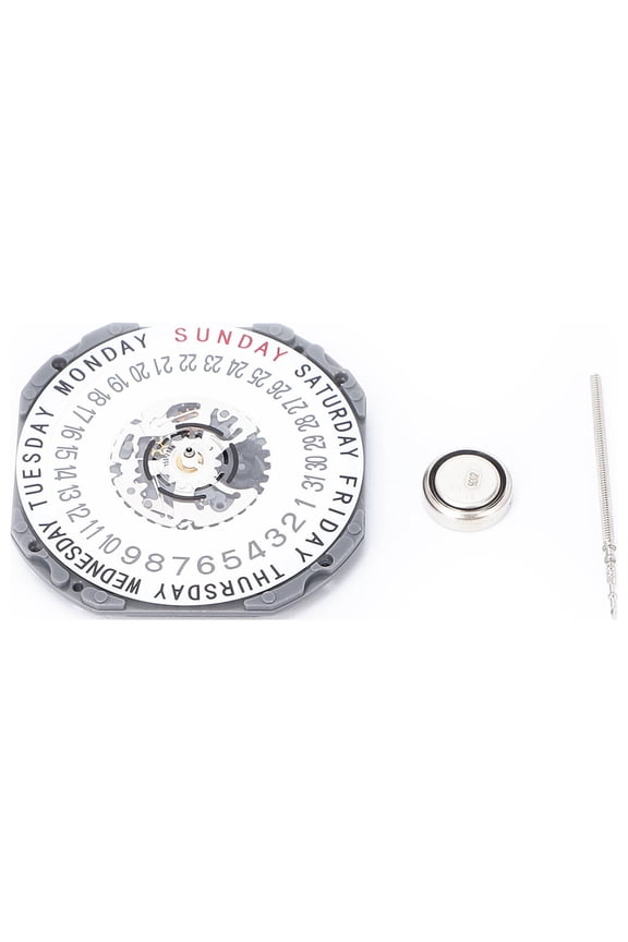 Automatic Watch Movement VJ55B Professional Quartz Watch Replacement Accessories Kit with Included SR621SW Battery and Handle for Easy Repair, 2 inches / 5.08 cm