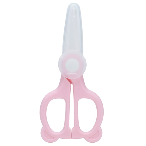 Suodoka Baby Food Ceramic Scissors Infant Feeding Aid Tool Portable Household Pink Toddler Food Supplement Scissors with Storage Box and Cover 9.45 inches / 24 cm