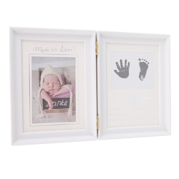 Suodoka Baby Handprint Footprint Kit Newborn Picture Frame Plastic Density Board Keepsake 12.4 x 8.1 Inches