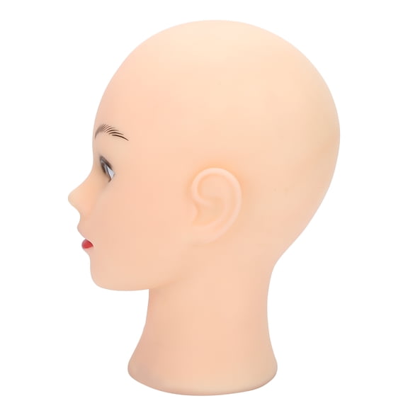Suodoka Bald Mannequin Head for Wigs Hats Glasses Display, Professional Styling Training PVC Manikin Head Model (10.63 inches / 27 cm), Durable Rubber Material for Salon and Home Use
