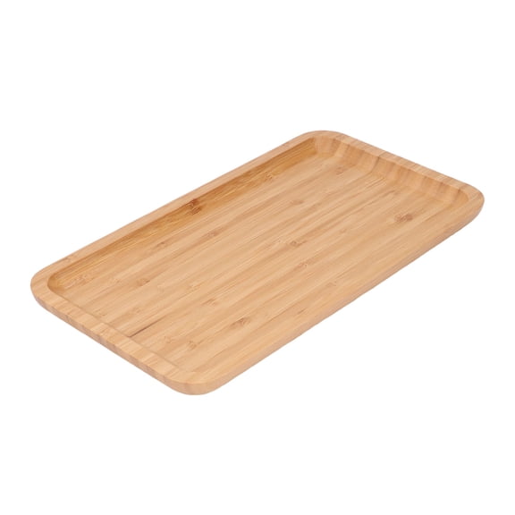 Suodoka Bathroom Vanity Tray Cosmetics Storage Makeup Organizer Rectangular Bamboo Wood Modern Home Decor Bathroom Countertop Tray
