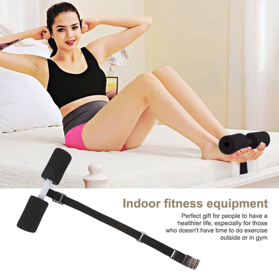 Suodoka Bed Sit Up Exercise Bar Body Muscle Strength Fitness Home Sports Equipment Portable Core Trainer (Black) 28.7 inches / 73 cm