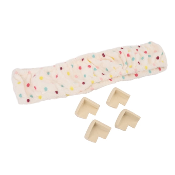 Suodoka Beige Rug Hooking Frame Cover Flannel Gripper Strip Punch Needle Edge Protector 15.7 Inches / 40 cm Square Embroidery Hoop Accessories for Cross Stitch Enthusiasts and DIY Crafters
