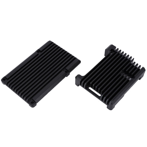 Suodoka Black Aluminium Alloy Motherboard Shell Box Case for Raspberry Pi 3 Model B, 2B, and 3B+ Complete with Screws, Hex Wrench, and Thermally Conductive Silicone Cooling Accessories