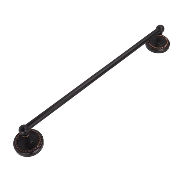 Suodoka Black Copper Bathroom Towel Bar European Style Wall Mounted Single Hanging Rack Hardware Included Rust Resistant Finish Minimalist Design 20.1 inches / 51 cm Length
