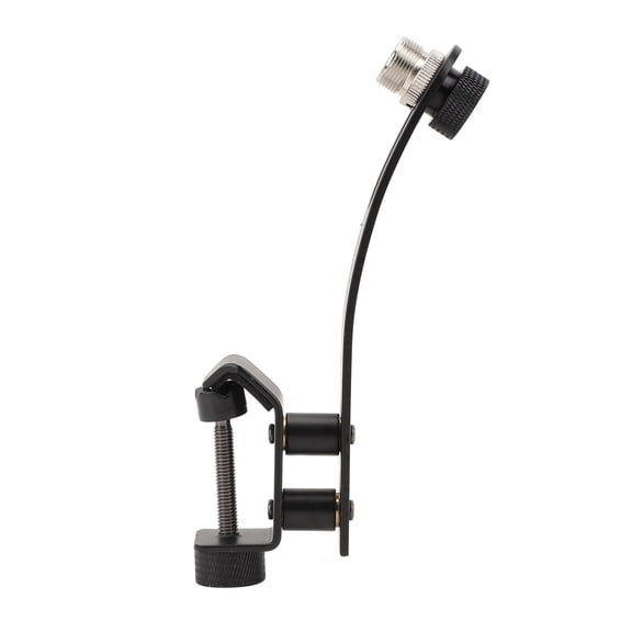 Suodoka Black Drum Microphone Clip Aluminium Alloy Anti Shake Adjustable Height Mic Mount Clamp (7.87 inches / 20 cm)