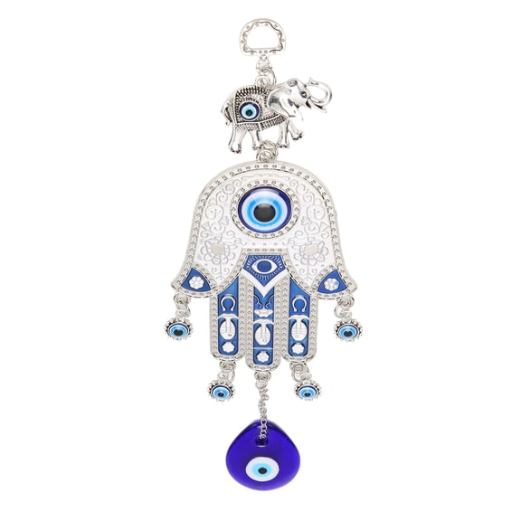 Suodoka Blue Eye Car Hanging Ornament Attractive Protection Hamsa Hand Amulet Car Mirror Decor Hanging for Wall Door Hallway Spiritual Peace Tranquility Interior Decor (10.6 inches / 27 cm) [cite: 1]