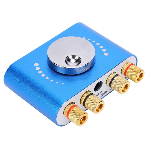 Suodoka Bluetooth Power Amplifier 20W+20W 2 Channels Stereo Digital Speaker Audio Player DC8-24V High Performance Mini Wireless Audio Receiver, Blue (0.5 x 3 x 0.9 inches / 12mm x 77mm x 22mm)