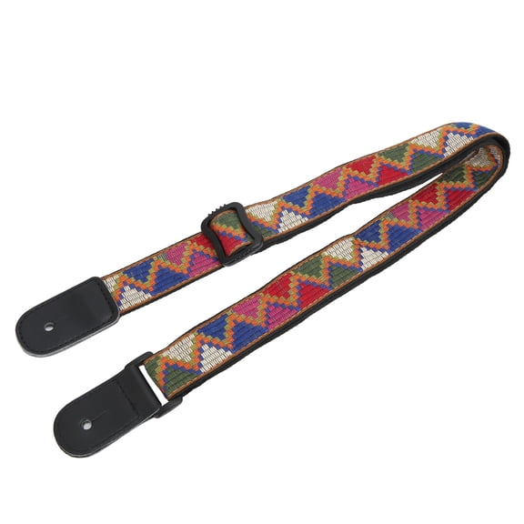 Suodoka Bohemian Style Ukulele Strap Adjustable Nylon and Leather Shoulder Belt with End Button Kit, Style 1 [cite: 11]