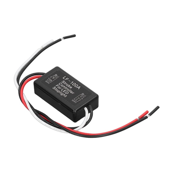 Suodoka Brake Light Strobe Controller LED Intelligent High Mounted Flasher Module for Motor Vehicle Automobile Motorcycle Electric Bicycle ABS Black Box LF-100A