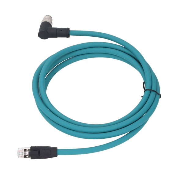 Suodoka CAT6A Ethernet Cable M12 8Pin X Code Connector to RJ45 Male Shielded Cord IP67 Water Proof Network Patch Cable 6.6ft / 2m Water Blue For Industrial Automation And Control Systems