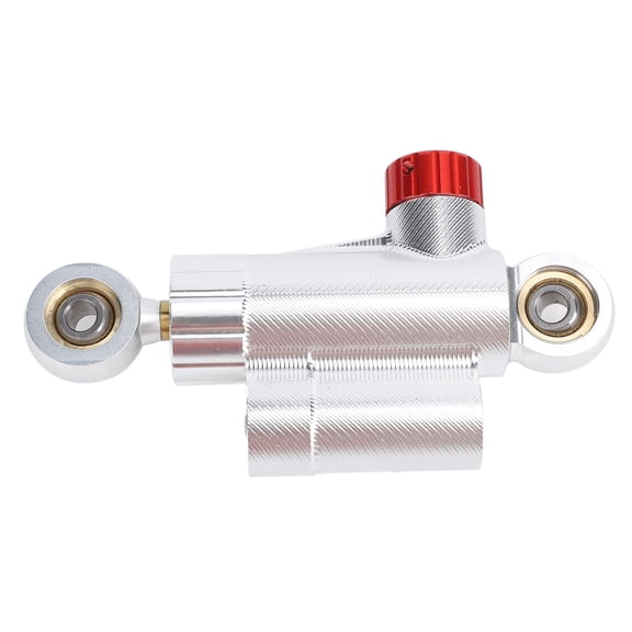Suodoka CNC Aluminum Alloy Motorcycle Steering Damper Stabilizer Universal Fit Adjustable Safe Control Enhanced Stability for Motorbikes 5.24 inches / 133 mm Silver