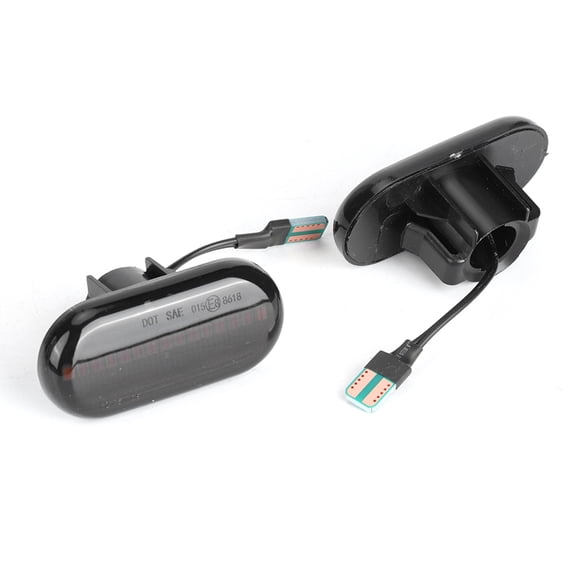 Suodoka Car LED Dynamic Flowing Turn Signal Lights Side Sequential Blinker Fit for Renault Clio Nissan Opel Mercedes-Benz Smart Smoke Shell Amber Light Indicator Lamp Upgrade