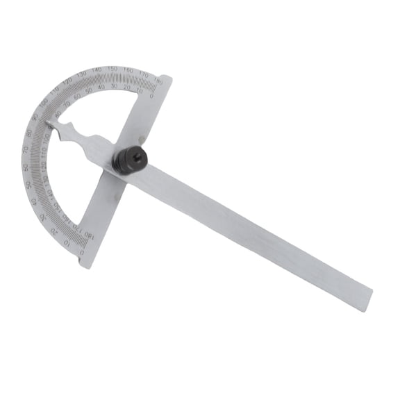 Suodoka Carbon Steel Chrome Plated Protractor Rotary Angle Finder Measuring Ruler, 180 Degree, 3.15 x 4.72 inches / 80 x 120 mm