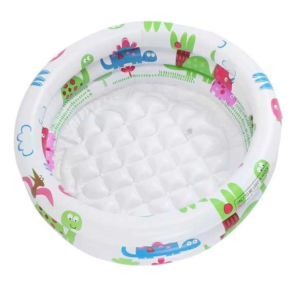 Suodoka Cartoon Dinosaur Round PVC Inflatable Kiddie Swimming Pool Bathtub for Children, 24 inches / 61 cm