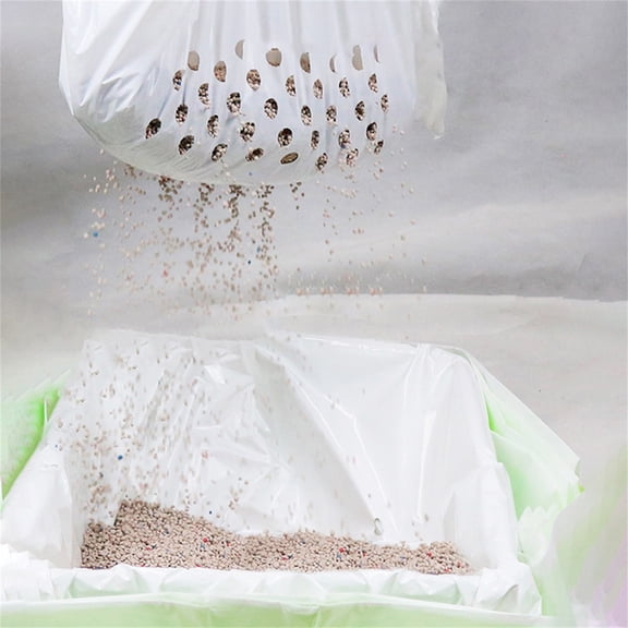 Suodoka Cat Litter Filter Bag Drawstring Sifting Liners 7 Count Kitty Waste Box Liners S 31.1x18 in / 79x45.7 cm
