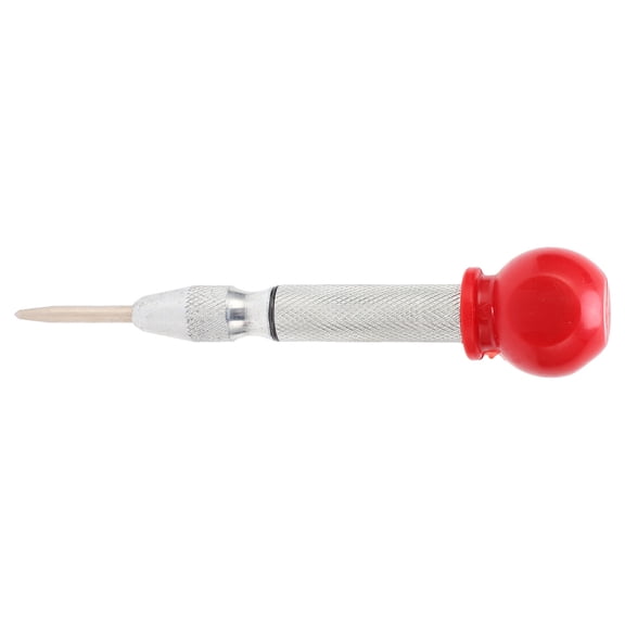 Suodoka Center Punch Automatic Spring Loaded High Speed Steel Silver Puncher Tool with Cover, 5.1 inches / 13 cm