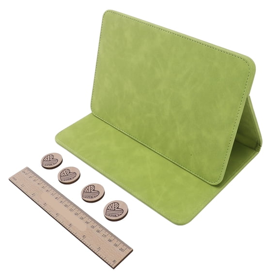 Suodoka Chart Holder Knitting Tool Needle Arts Fold Up Crochet Pattern Keeper Knitting Accessories Vintage Green (10.63 in / 27 cm) with Magnetic Pieces