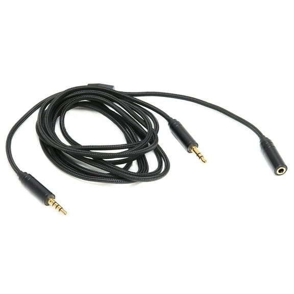 Suodoka Chat Link Cable Party Record Audio Adapter Wire for Xbox One, PS4, Switch, PC, Black, 6.7 ft / 2 m