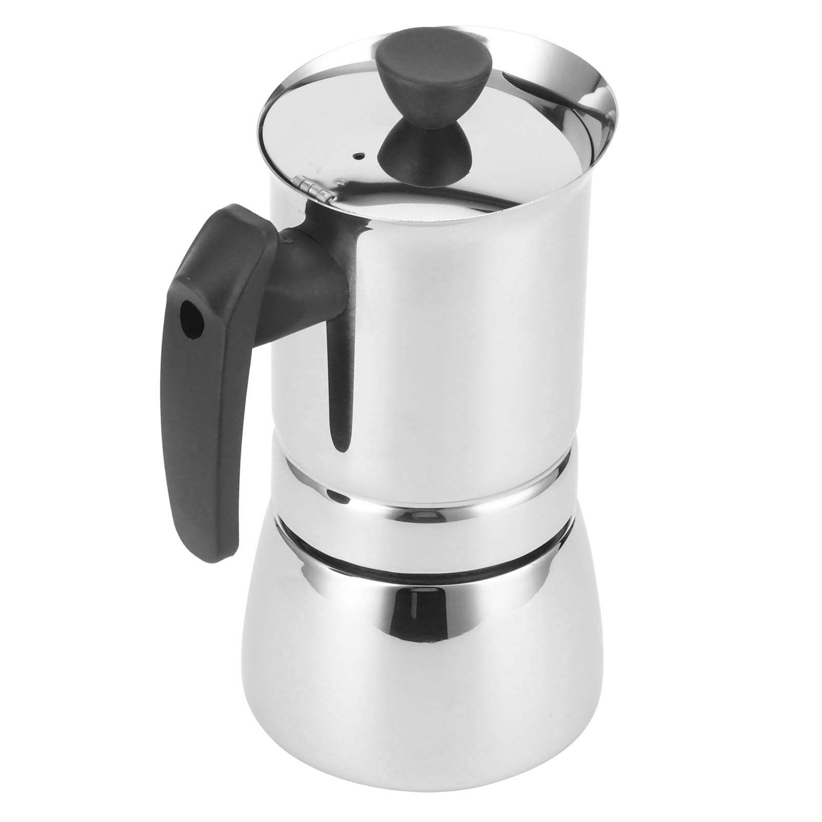 Suodoka Classic 4-Cup Moka Pot, 6.8 fl oz / 200ml Stainless Steel Stovetop Espresso Maker, Portable Coffee Percolator for Induction, Gas and Electric Stoves Home Office Use