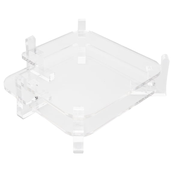 Suodoka Clear Acrylic Desktop Stand for 2024 Mac Mini M4 and Pro, Cooling Hole Design, 5.5 x 5.5 in / 14 x 14 cm