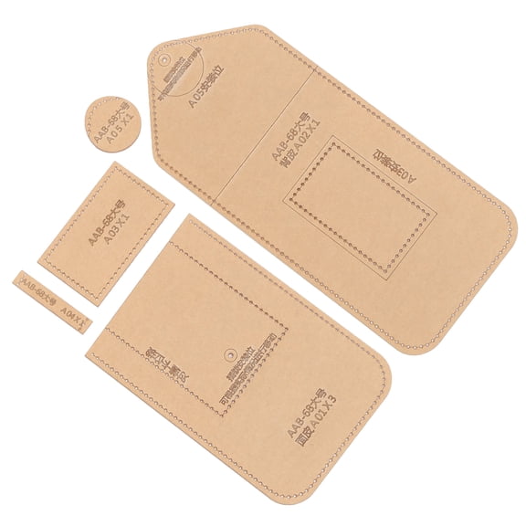 Suodoka Clear Acrylic Phone Bag Template Set DIY Transparent Leathercraft Pattern Stencil Tool Accessories for Professional Wallet Case Making - 5 Pieces Set (10.4 inches / 26.5 cm)
