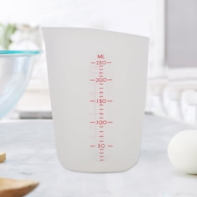 Suodoka Clear Premium Soft Silicone Measuring Cup, Transparent Visual Liquid Semi Permeable Milk Cup for Precise Baking and Kitchen Cocktail Mixing, Dual Scale Portion Control (10 inches / 25.4 cm)