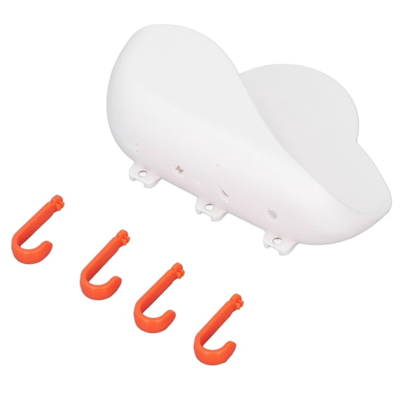 Suodoka Cloud Shaped Wall Hook Multipurpose Strong Adhesive Nail Free Wall Hanging Floating Shelf Rack and Organizer for Bathroom Kitchen Bedroom Living Room, White