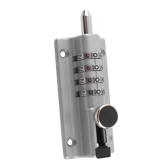 Suodoka Combination Locking Bolt Premium 4 Digit Password Keyless Security Latch Heavy Duty Durable Rustproof Finish Sliding Slide Bolt Lock for Home Gate Fence Shed, Silver (4.84 in / 12.3 cm)