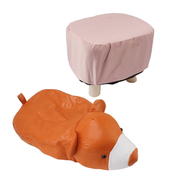 Suodoka Cute Animal Footstool with Soft Padded Cushion Prevent Slip Feet Small Footrest Stool for Kids Adults Little Bear 11.8in / 30cm